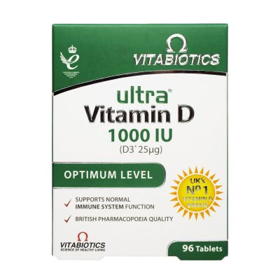 قرص اولترا ویتامین د ۱۰۰۰ ویتابیوتیکس | ۹۶ عدد |استحکام استخوان