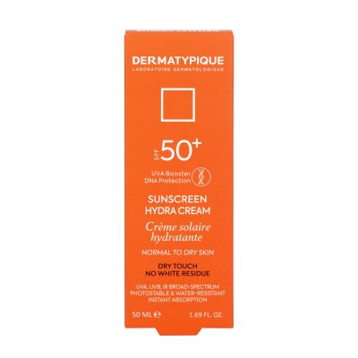 ضد آفتاب بی رنگ هیدرا مناسب پوست خشک +SPF50 درماتیپیک | ۵۰ میلی لیتر