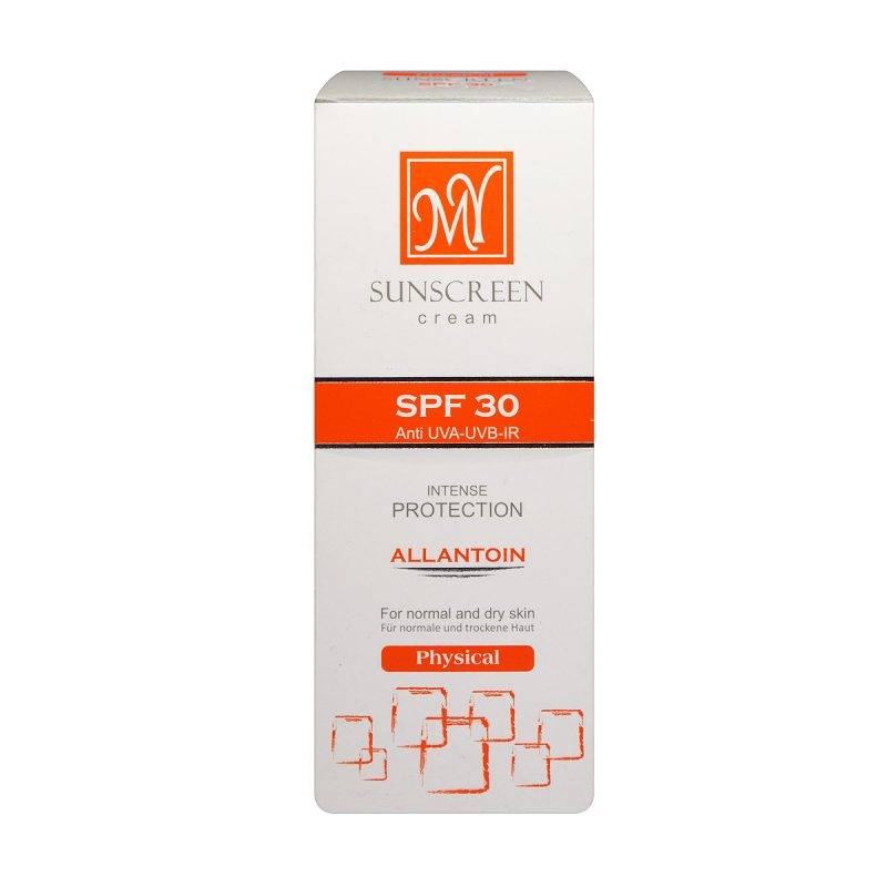 کرم ضد آفتاب فیزیکال SPF30 مای مناسب پوست های معمولی تا خشک