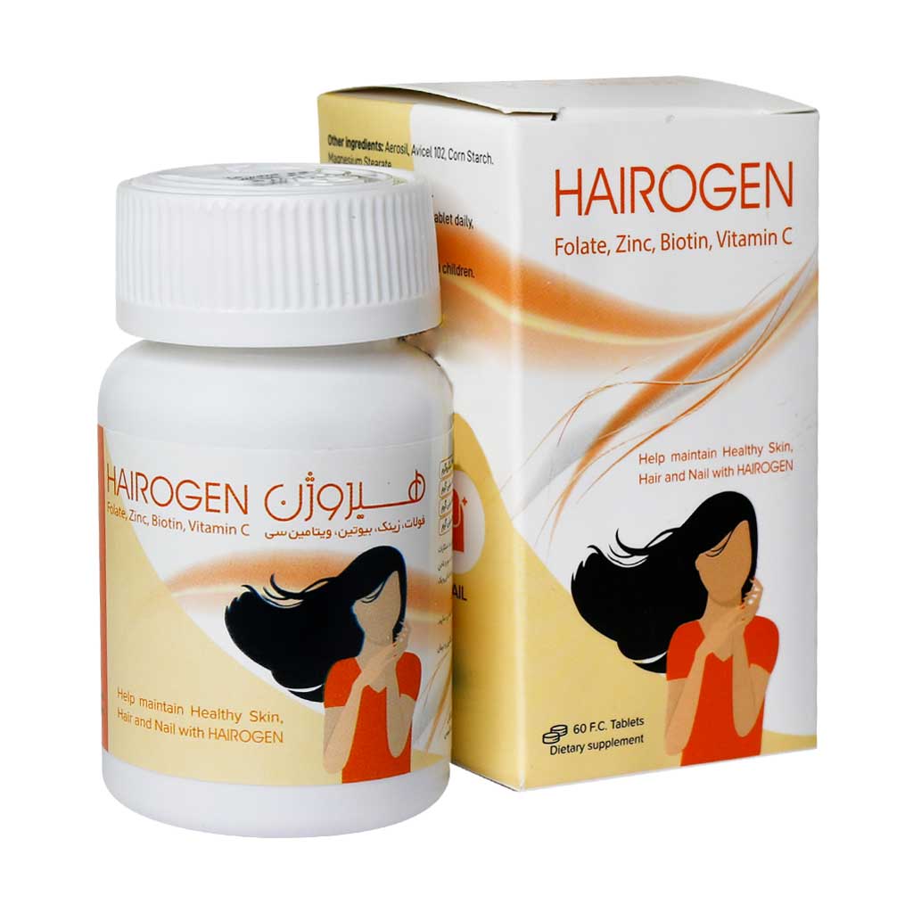قرص هیروژن دارو افشان شایگان |۶۰ عدد|تقویت سلامتی پوست، مو و ناخن