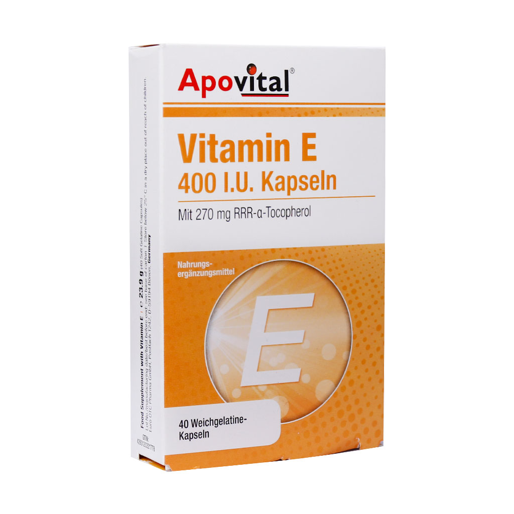 کپسول ژلاتینی نرم ویتامین E 400 واحد آپوویتال |۴۰ عدد|تقویت سیستم ایمنی