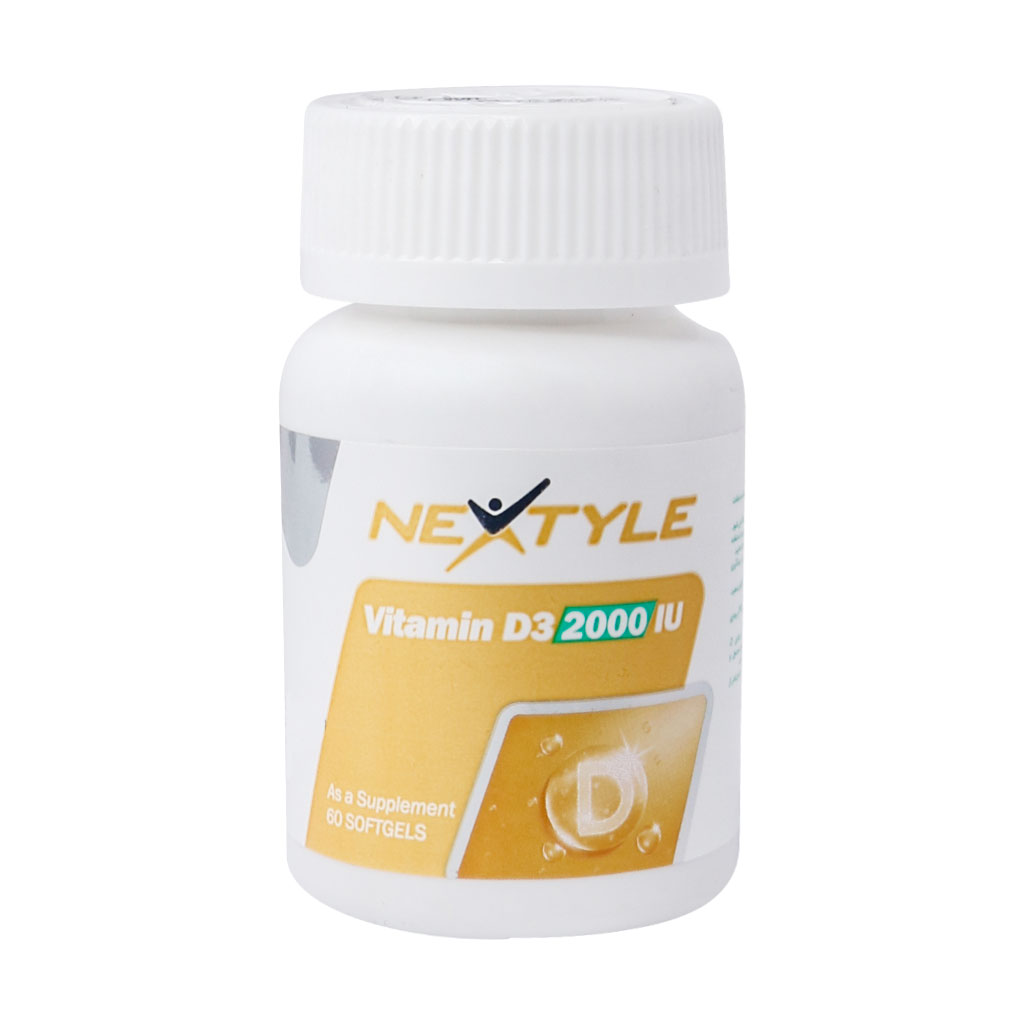 سافت ژل ویتامین د۳ ۲۰۰۰ نکستایل |۶۰ عدد| رشد و استحکام استخوان