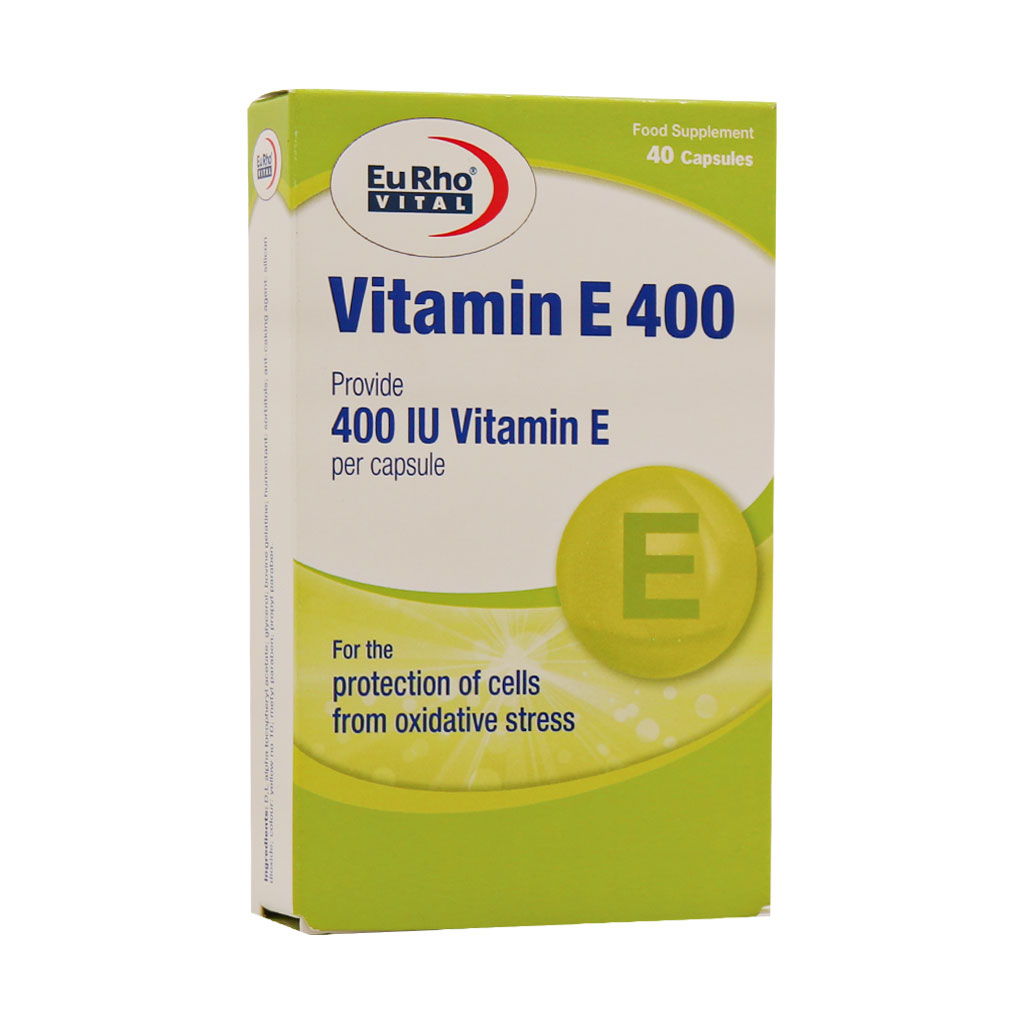 کپسول ویتامین ای ۴۰۰ یورو ویتال | ۴۰ عدد |آنتی اکسیدان قوی و ضد سرطان