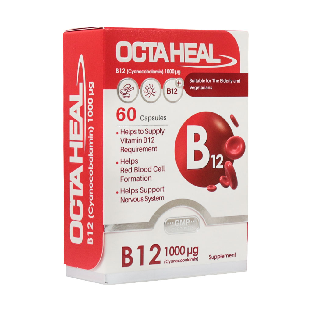 کپسول اکتاهیل ویتامین B12 فاران شیمی |۶۰ عدد|ساخت گلبول‌های قرمز خون