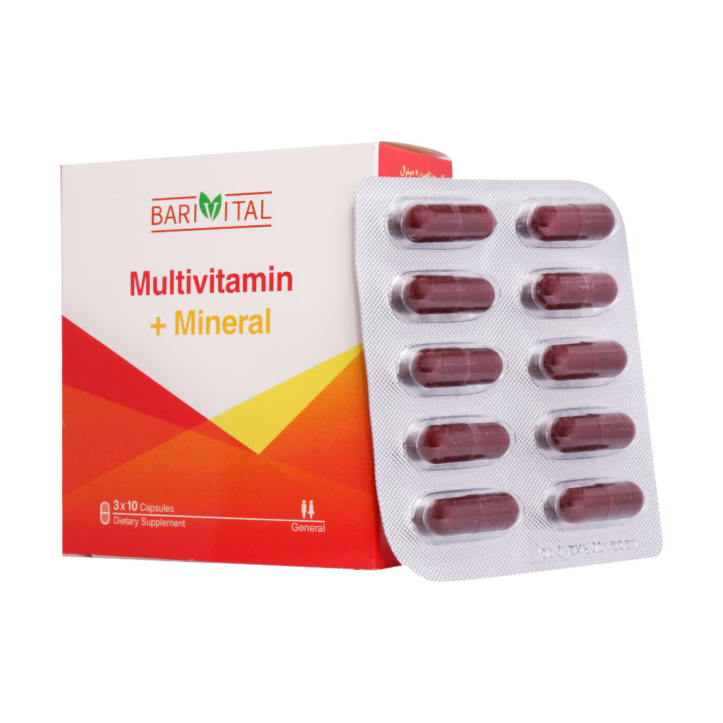 کپسول مولتی ویتامین مینرال باریویتال |۳۰ عدد| بهبود شرایط روحی و روانی